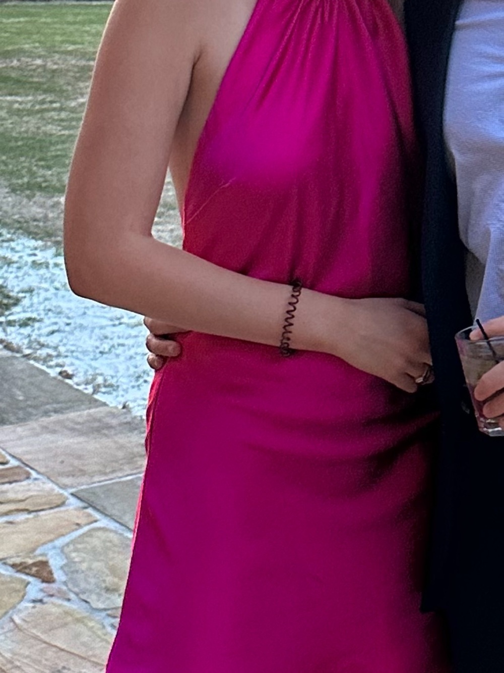 Lovers + Friends Hot Pink Satin Halter Mini Dress - Picture 5 of 5